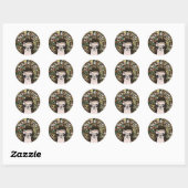 Boho Alpaca Bedankt Ronde Sticker (Vel)