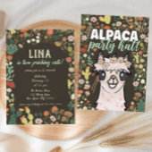 Boho Alpaca Cactus Fiesta Tweede Verjaardag Invita Kaart