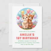 Boho Alpaca Duo Verjaardagsfeestje Kaart (Voorkant)