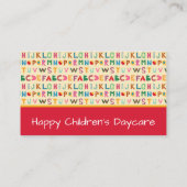 Boho Alphabet Daycare Visitekaartje (Achterkant)