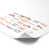 Boho Alphabet educatief poster (Hoek)