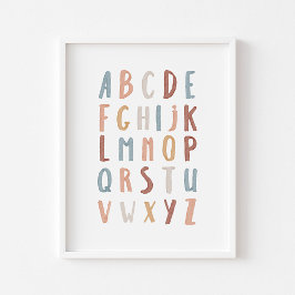 Boho Alphabet educatief poster