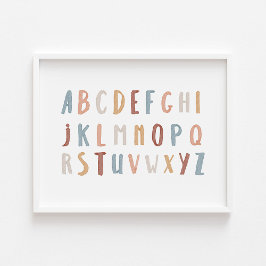 Boho Alphabet landschap poster