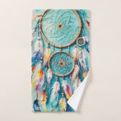 Boho American Indian Dream Catcher, waterverf Bad Handdoek (Handdoek)