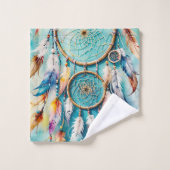 Boho American Indian Dream Catcher, waterverf Bad Handdoek (Wasdoekje)