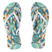 Boho American Indian Dream Catcher, waterverf Teenslippers (Voetbed)
