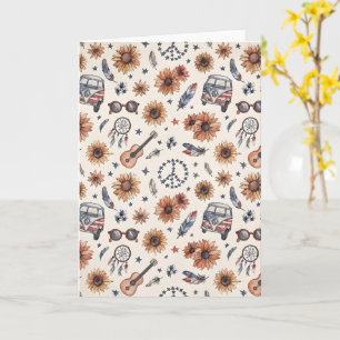 Boho Americana Festival Zonnebloemen VW Bus 4 juli Kaart
