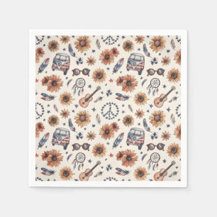 Boho Americana Festival Zonnebloemen VW Bus 4 juli Servet