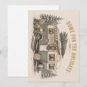 Boho Americana Kerst Camper Ontsnapping Feestdagenkaart (Voorkant / Achterkant)