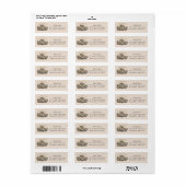 Boho Americana Kerst Camper Post Etiket (Full Sheet)