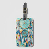 Boho Amerikaanse Indianen Droomvanger, waterverf Bagagelabel (Voorkant (verticaal))