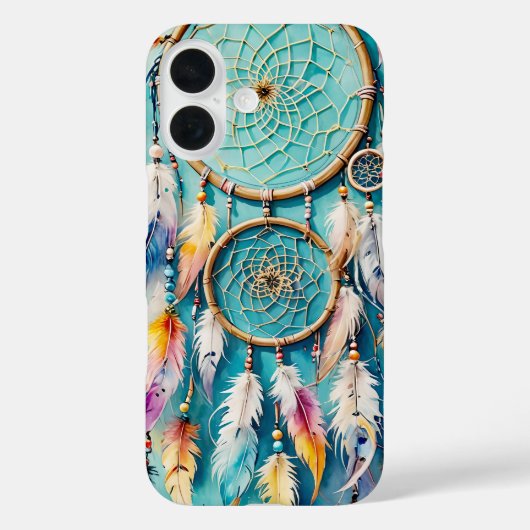 Boho Amerikaanse Indianen Droomvanger, waterverf Case-Mate iPhone Case (Achterkant)
