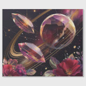 Boho Amethist Hemels Mystiek Patroon Cadeaupapier (Vlak)