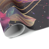 Boho Amethist Hemels Mystiek Patroon Cadeaupapier (Rol Hoek)