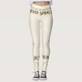 Boho Ancient Spiral Sun Rainbow Healing Yoga Leggings (Voorkant)