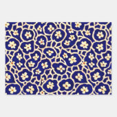 Boho Anemone Blue Inpakpapier Vel (Voorkant 2)