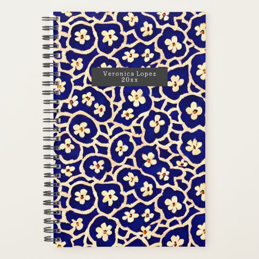 Boho Anemone Blue Planner (Voorkant)