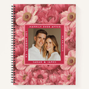 Boho-Anemonen Thema Bos Bruiloft Notitieboek