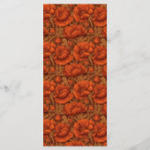 Boho-anemonen Thema Herfst Bruiloft Menu (Achterkant)