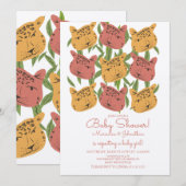 Boho Animal Cat Cheetah Safari Baby shower Kaart (Voorkant / Achterkant)