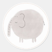 Boho Animal Elephant sticker Label (Voorkant)