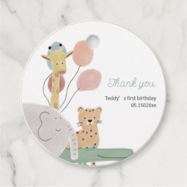 Boho animal favourtag bedankjes labels