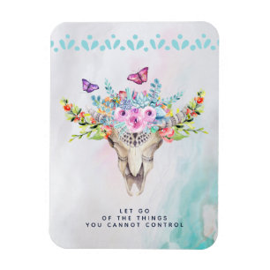 Boho Animal Skull Inspirerend Quote Magneet