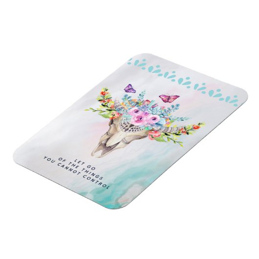 Boho Animal Skull Inspirerend Quote Magneet (Linkerzijde)