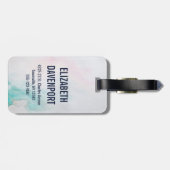 Boho Animal Skull met Butterflies en Flowers Bagagelabel (Achterkant horizontaal)