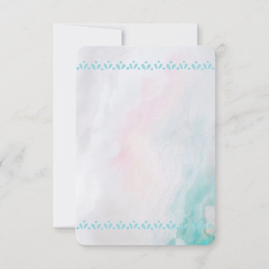 Boho Animal Skull met Butterflies en Flowers Kaart (Achterkant)