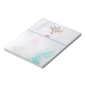 Boho Animal Skull met Butterflies en Flowers Notitieblok (Linkerzijde)