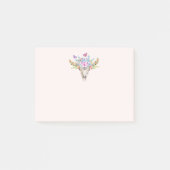 Boho Animal Skull met Butterflies en Flowers Post-it® Notes (Voorkant)