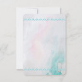 Boho Animal Skull met Butterflies en Flowers RSVP Kaartje (Achterkant)