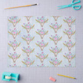 Boho Animal Skull met Butterflies en Flowers Tissuepapier (Craft)