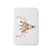 BoHo Animal Skull Waterverf Rozen Bath Mat (Voorkant Verticaal)