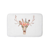 BoHo Animal Skull Waterverf Rozen Bath Mat (Voorkant)