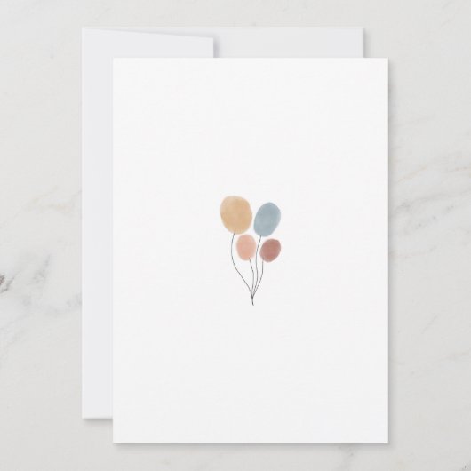 Boho Animal Wild op uitnodiging voor verjaardag (Achterkant)