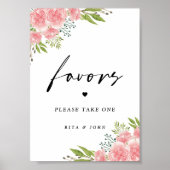 Boho Anjer Favoriet Trouwtafel Teken Poster (Voorkant)