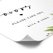 Boho Anjer Favoriet Trouwtafel Teken Poster (Hoek)