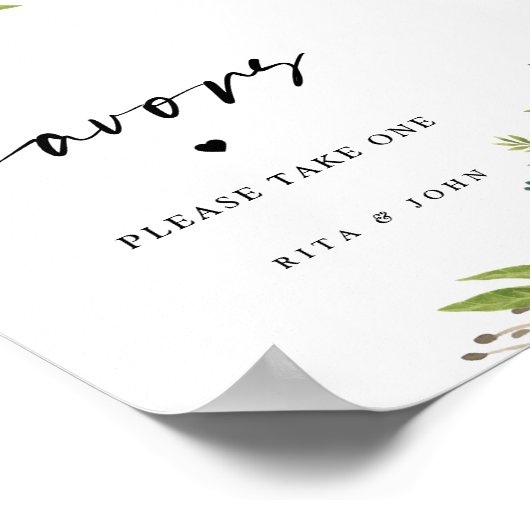 Boho Anjer Favoriet Trouwtafel Teken Poster (Hoek)