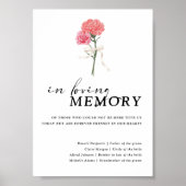 Boho Anjer In liefdevolle herinnering Trouwteken Poster (Voorkant)