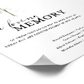 Boho Anjer In liefdevolle herinnering Trouwteken Poster (Hoek)