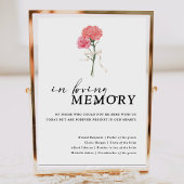 Boho Anjer In liefdevolle herinnering Trouwteken Poster