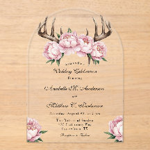 Boho Antler met Pink Pioenenbruiloft