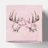 Boho Antler met roze pioenen bruiloft Bedankdoosjes (Bovenkant)