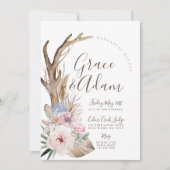 Boho Antler repetitie diner uitnodiging (Voorkant)