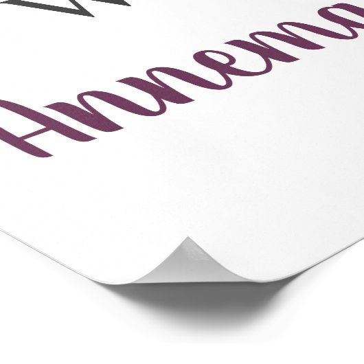 Boho Antlers Paars Plum Pink Peonies Welkom Poster (Hoek)