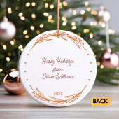 Boho Apple Custom Gift voor Leraar Waardering Keramisch Ornament