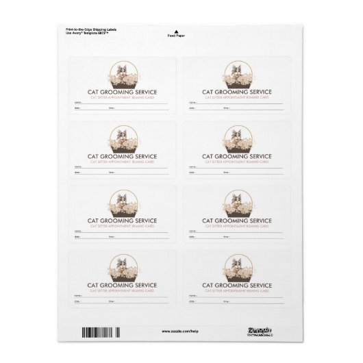 Boho Appointment Cat sitter Etiket (Full Sheet)