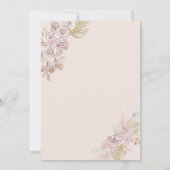 Boho April Douches brengen mei roze bloemen Kaart (Achterkant)